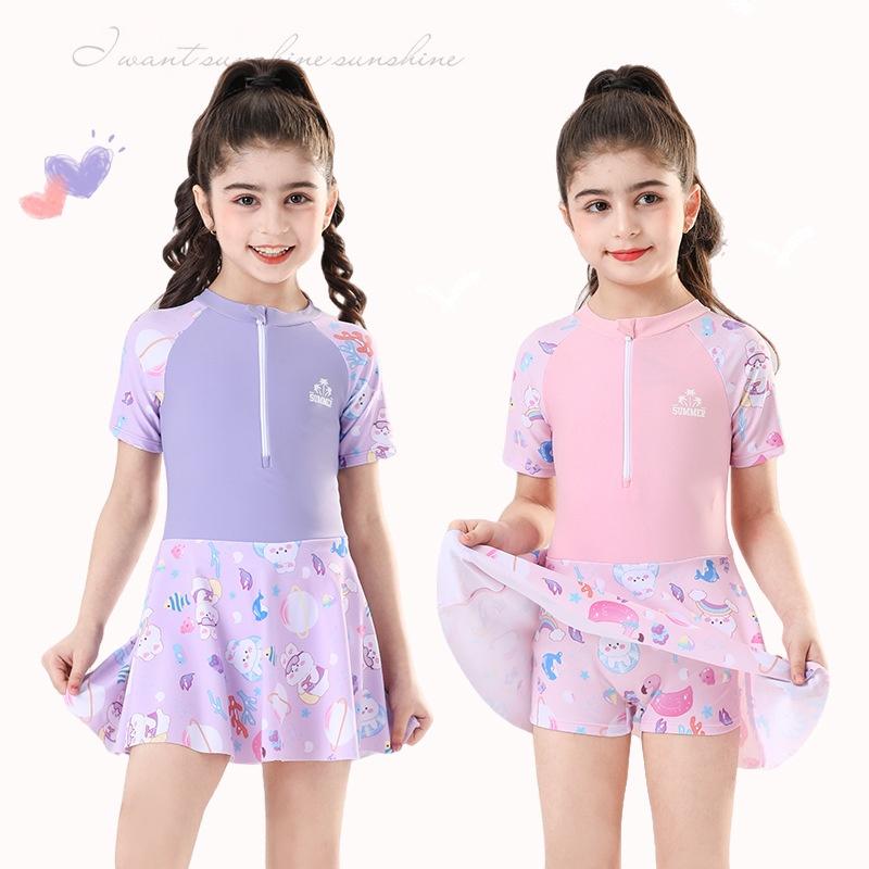 Costume da bagno da bambina Costume da bagno intero da bambina Costume da bagno ad asciugatura rapida da neonata Costume da bagno da allenamento