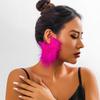 Exaggerated Party Short Chocker Sweet Cool Feather Collar, Ribbon Fluffy Niche Women'S Necklace