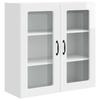Porto Wall Mounted Glass Cabinet High Gloss White 80 X 31 X 80 Cm