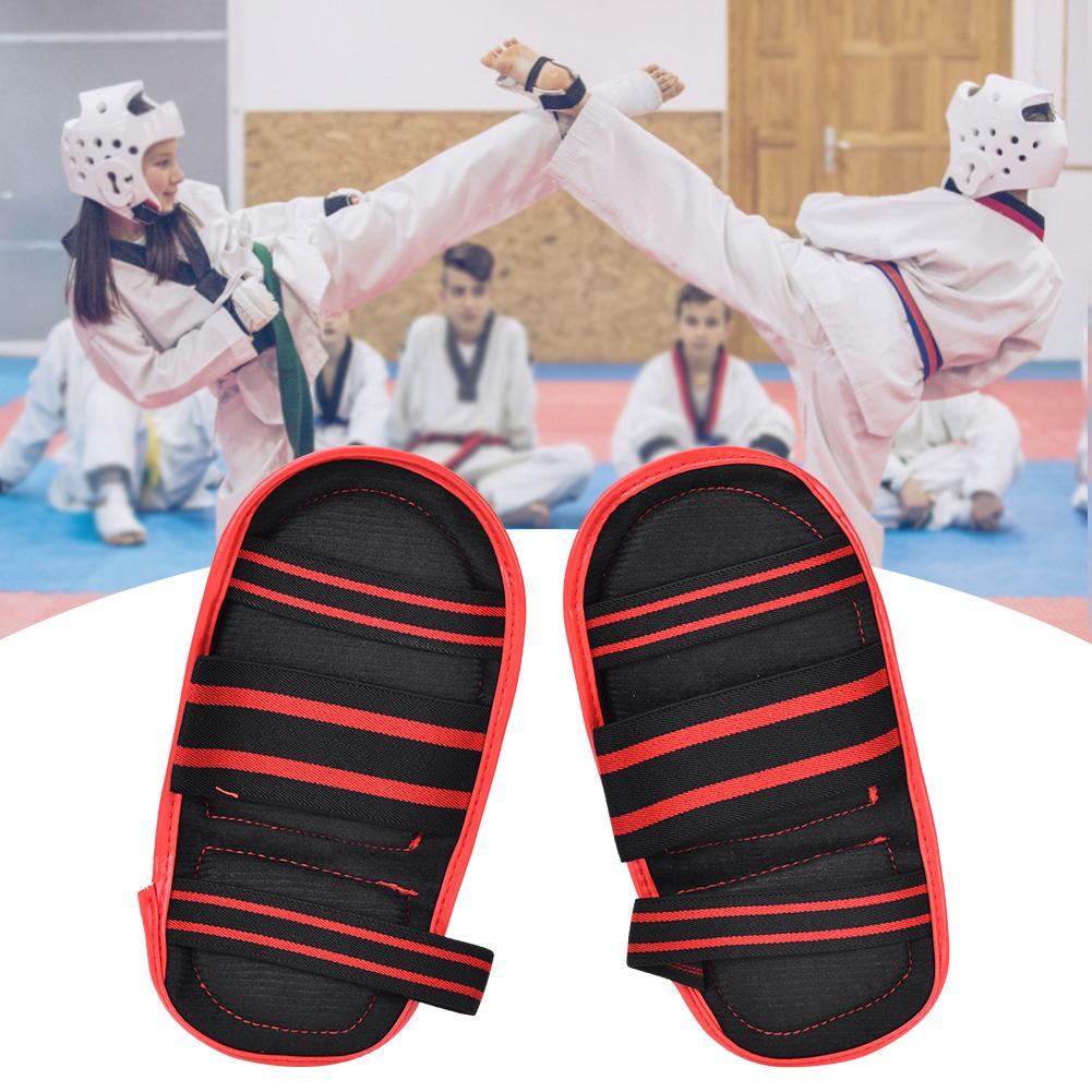 EVA Pad Instep Guards Foot Guard Protector for Boxing MMA Muay Thai(black)