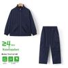 MengteJiao 2025 Unisex Kids' Workwear Style Jacket & Jogger Set