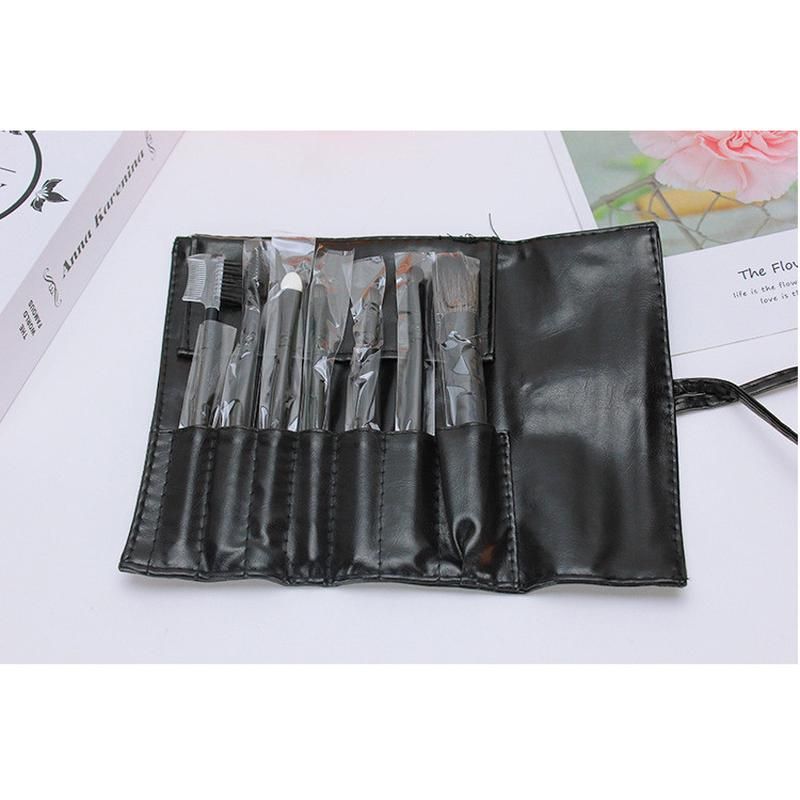 

Кожаный чехол Кисть для теней Полный набор Кисть для макияжа Макияж для начинающих Инструменты Кисть для губ, носа и бровей Кисть для растушевки румян 7 шт. Black