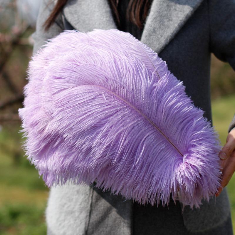 1 pz Piuma di Struzzo Elegante Bianca Soffice per Festa di Matrimonio Stanza di Casa Decorazioni Fai da Te 45-50 cm