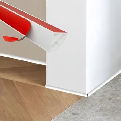 1pc 3/1m Peel and Stick Quarter Round Molding Wall Corner Protection TPE Water Blocking Strip Flexible Waterproof Skirting Line