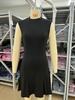 2026 European and American Style Sleeveless High Neck Slimming A-line Dress - Short, Fashionable, Versatile.