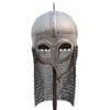 Gjermundbu Helm mit Kettengeflecht Wikingerhelm Mittelalterliche Stahlrüstung Tragbar LARP Nachstellung Cosplay Geschenk