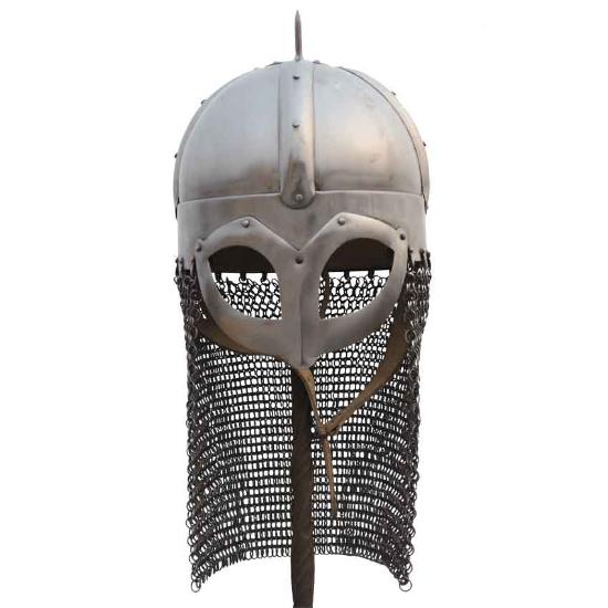 Gjermundbu Helmet with Aventail Viking Helmet Medieval Steel Armor Wearable LARP Reenactment Cosplay Gift