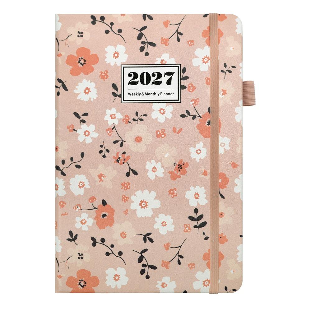 PU Leather Cover A5 Diary Weekly & Monthly Yearly Planner 2027 Planner  Home School Office