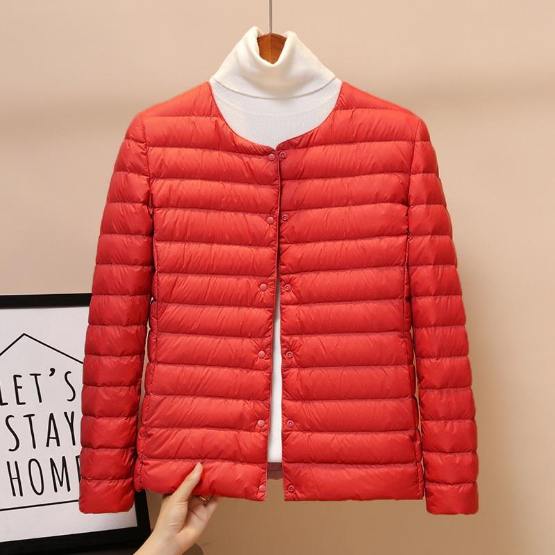 Women's Autumn And Winter Inner Wear Round Neck Warm And Lightweight Down Jacket