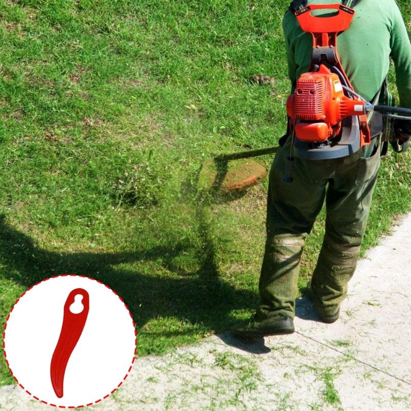 100Pcs 92mm Plastic Grass Trimmer Slices Lawn Mower Cordless Strimmers Cutting Slices Garden Mower Replacement Slices