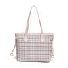 Tote Bag Women's Large-capacity Plaid Commuter Bag New Casual Shoulder Bag College Student Class Bag