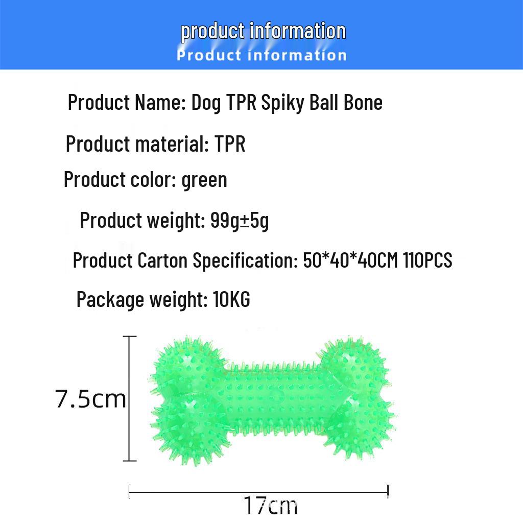 Durable Spiky Squeaky Ball Toy for Dogs - Bouncy, Chewing, Teething, Outdoor Fun, and Teeth Cleaning.