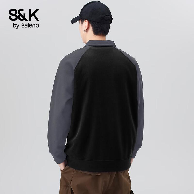 Baleno Men's S&K Colorblock Half-Zip Polo Sweatshirt