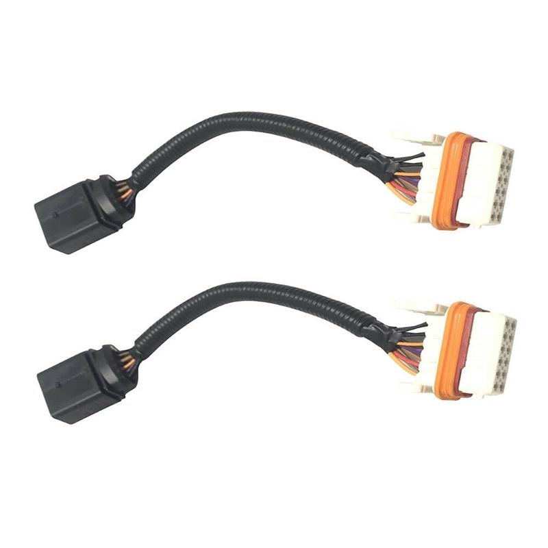 2Pcs Headlight Wiring Harness Adapters For Volkswagen Touareg 2004-2007 7L6971071A HID Headlight Wiring Harness Left or Right
