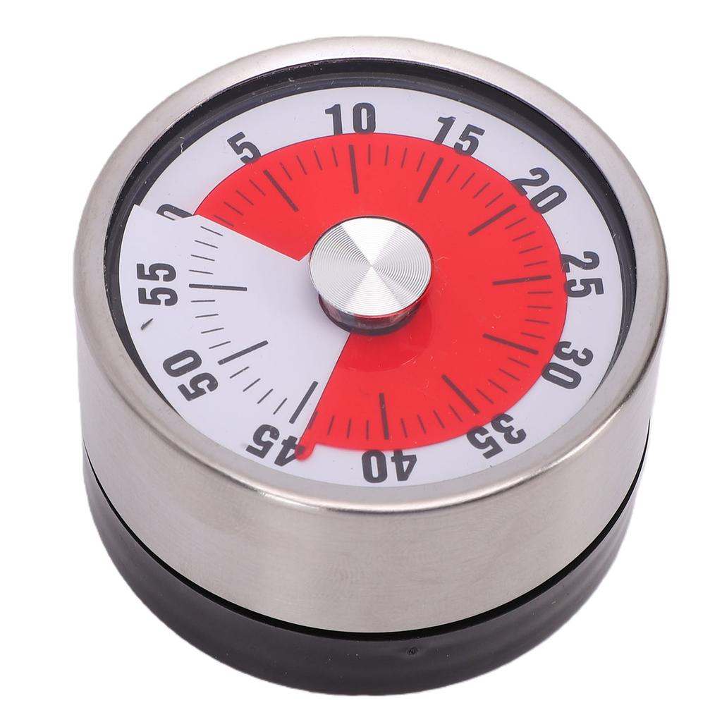 Visual Timer Stainless Steel Portable Mechanical Magnetic Kitchen Timer for Studying Cooking