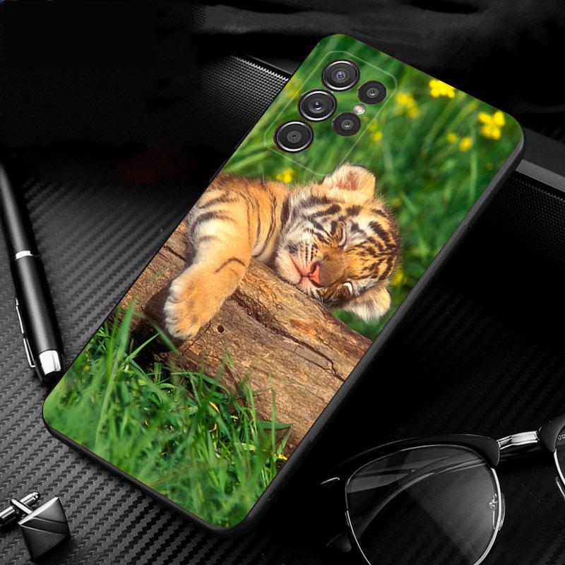Cute Baby Tiger Phone Case For Samsung S24 S23 S22 S21 S20 Ultra S20 S22 S21 S10E S20 FE S24 Plus Shell Case