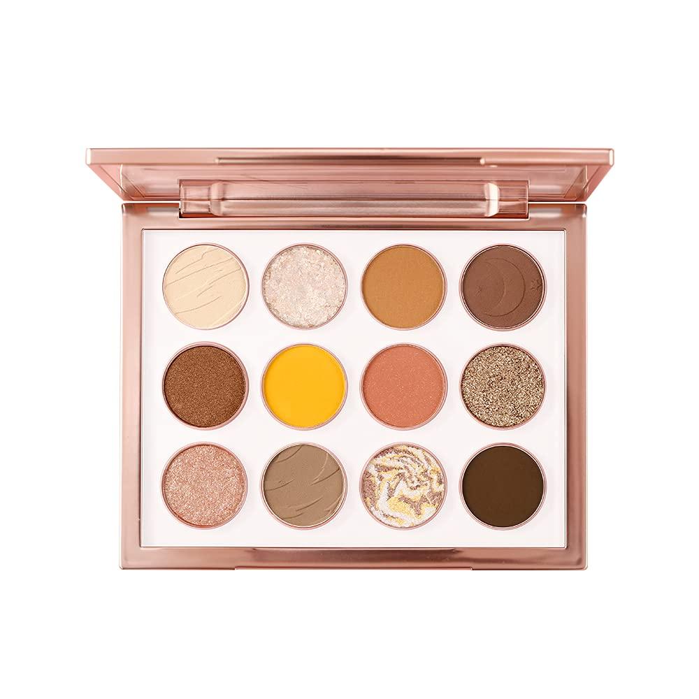 

Hexze Палетка теней для век 12 цветов Профессиональная палетка для глаз Палетка для макияжа глаз Высокопигментированная Стойкая #01