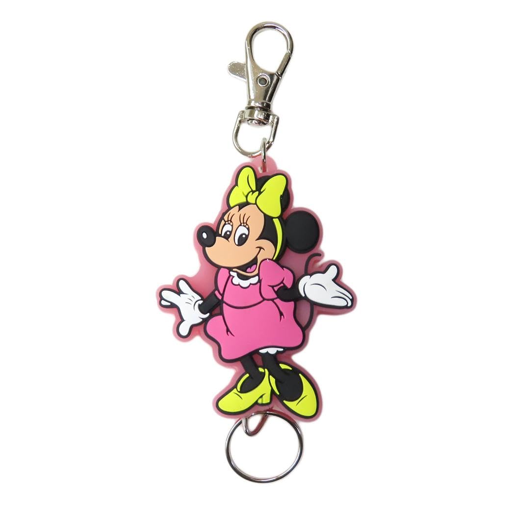 

SK Japan Disney Minnie Mouse Rubber Reel Keychain 16537