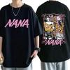 Anime Nana Osaki Printed Cartoon Anime Cotton T-Shirt Men's Short Sleeve Cotton Large Harajuku Streetwear Fashion Men's T-Shirt