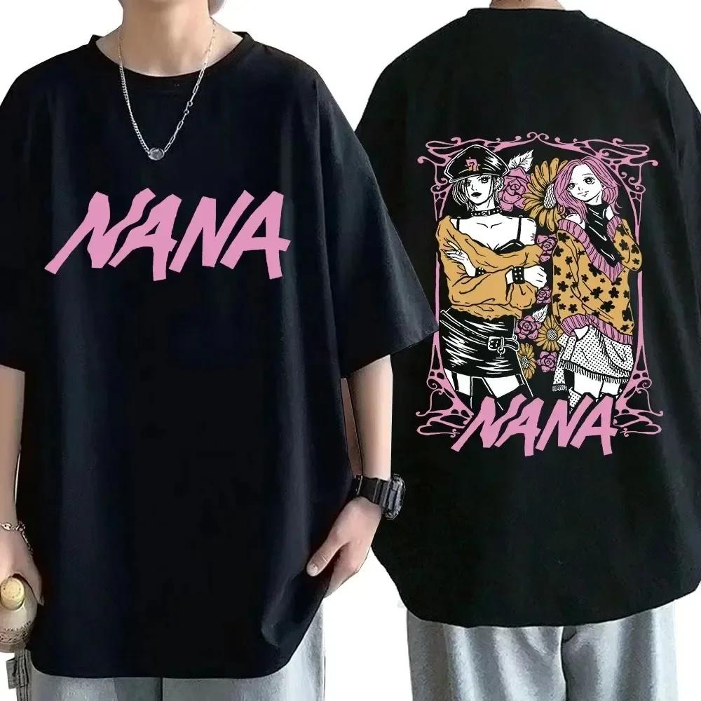 Anime Nana Osaki Printed Cartoon Anime Cotton T-Shirt Men's Short Sleeve Cotton Large Harajuku Streetwear Fashion Men's T-Shirt