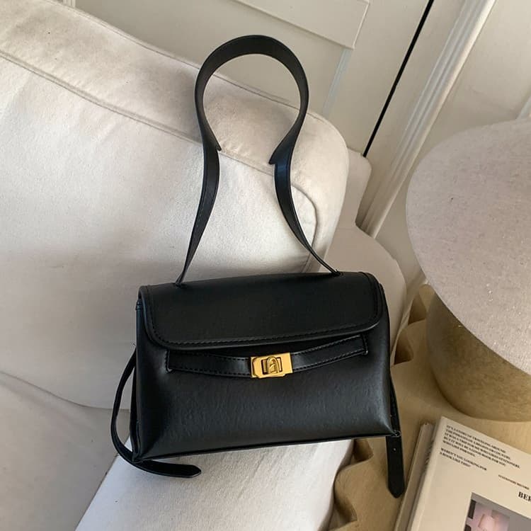 Metal Lock Underarm Bag Women's One-shoulder Crossbody Bag