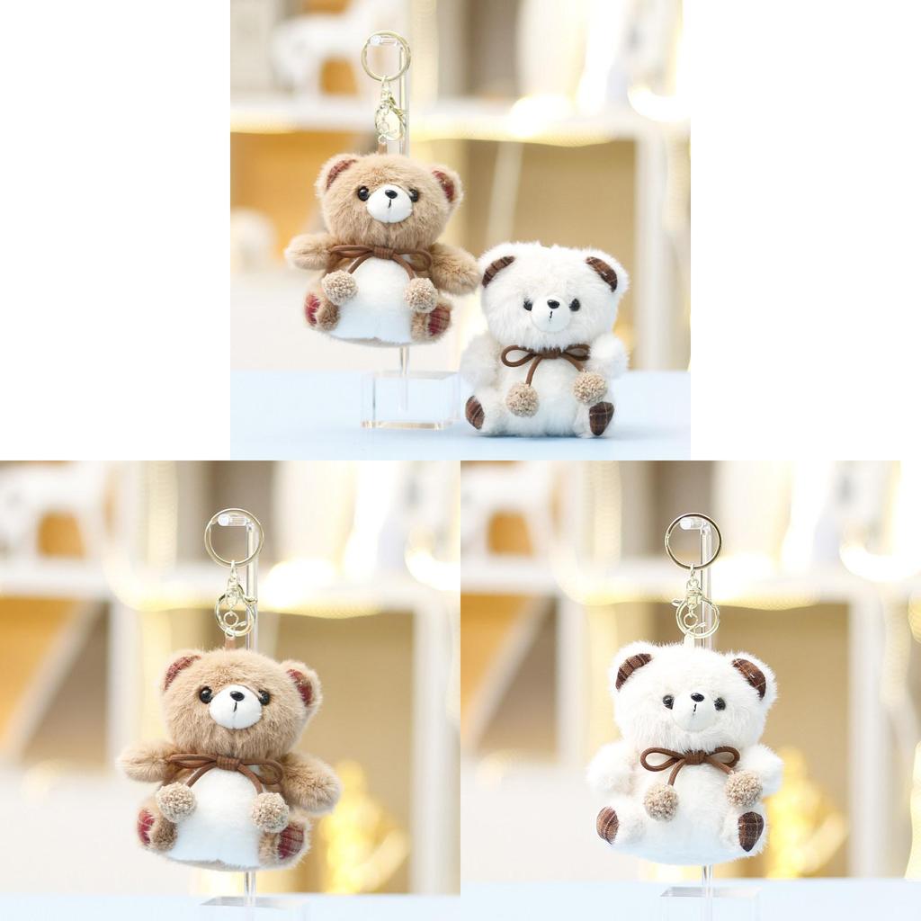 Plüschbär-Schlüsselanhänger mit Polyesterfaser-Füllung für Mädchengeschenk und Taschenschmuck
