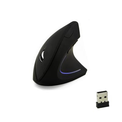 Ergonomic Optical Vertical Mouse with 6 Buttons, USB Interface, 2.4 GHz Wireless Connection, 1200 DPI Resolution for PC
