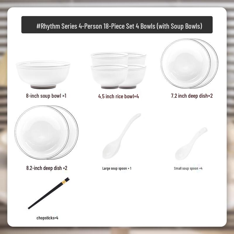 Kang Mo Nordic Underglaze Ceramic Dinnerware Set