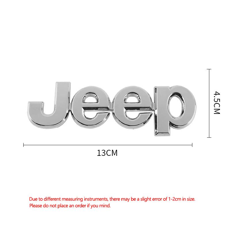 Dnvr5 1Pcs 3D Metal Stickers Car Body Trunk Decal For Jeep Wrangler Grand Cherokee Avenger Compass Wagoneer Gladiator Renegade Patriot