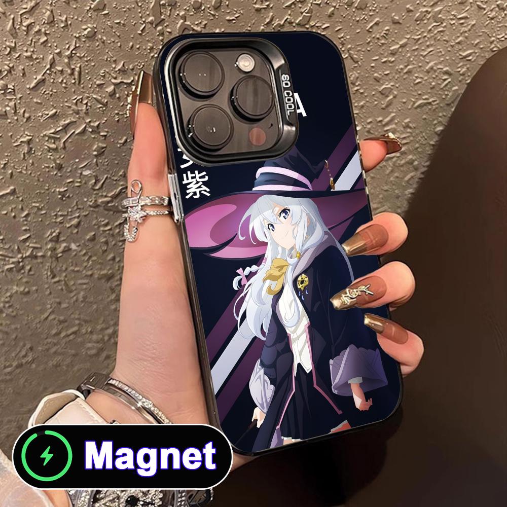 

Wandering Witch Elaina Translucent MagSafe Mobile Phone Case for iPhone 17 16 15 14 13 12 11 Air Pro Max Plus Colorful Cover iPhone 11