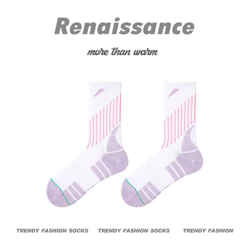 Ladies Spring and Autumn Professional Towel Base Running Jump Rope Sweat Absorbing Breathable Sports Socks