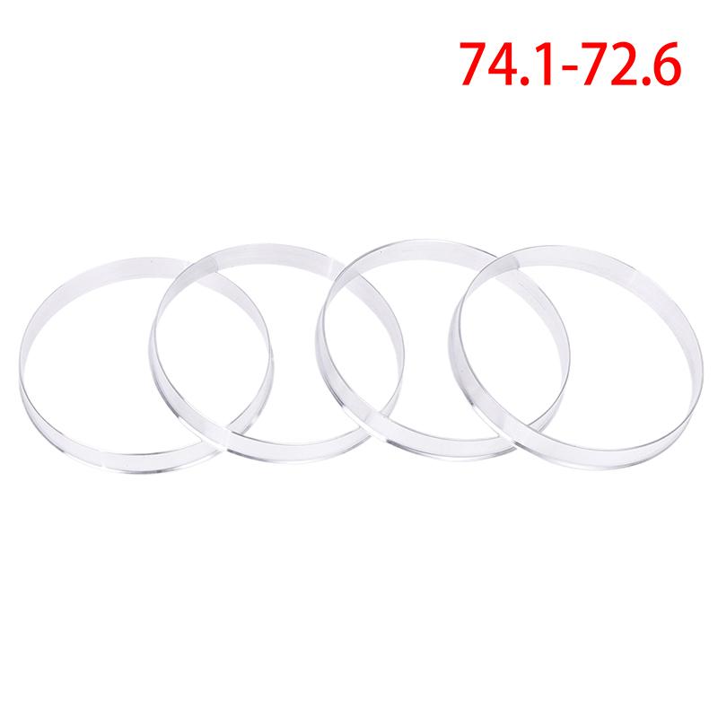 Aluminum Alloy 4Pcs Wheel Hub Center Ring Car Wheel Bore Collar 66.1-57.1,67.1-57.1,67.1-60.1,67.1-66.1,74.1-72.6