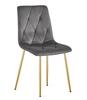 LIBRA Chair - Dark Gray Velvet / Gold Legs X 1