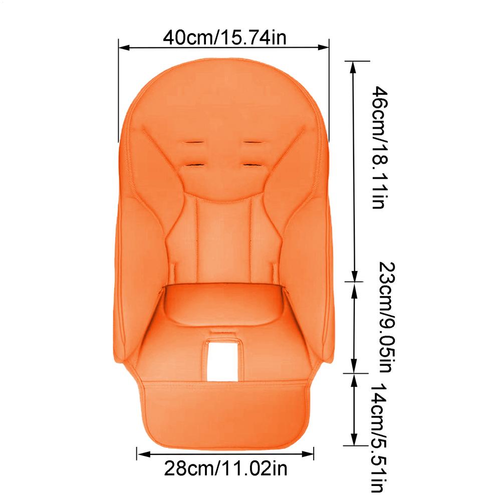 

New PU Leather Padding Cover Kids High Chair Cushion For Feeding Seat High Chair Padded Seat Dining Chair Covers Pad оранжевый