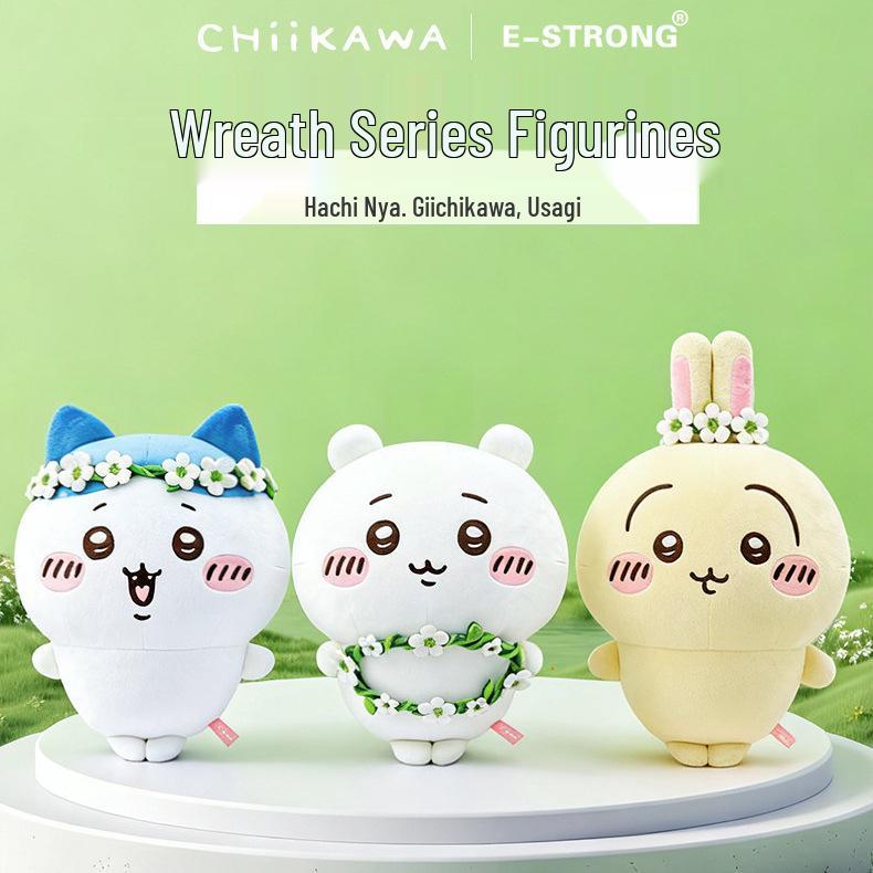 Chiikawa Yoshikawawa Flower Wreath Watermelon Plush Pendant Toy