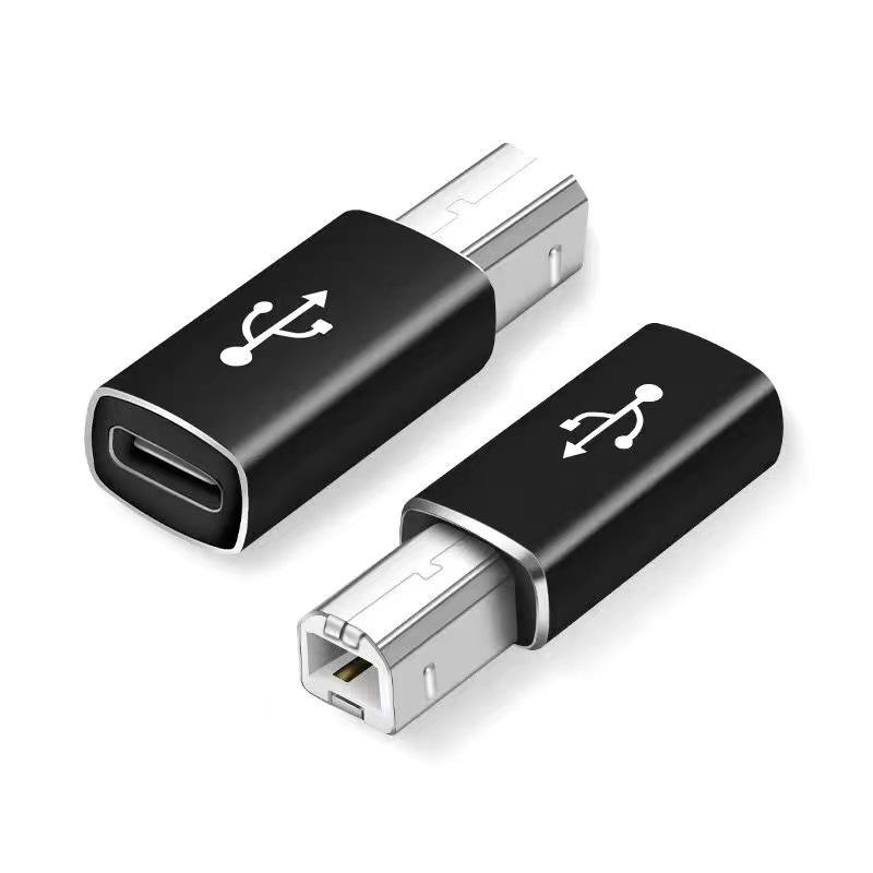Adaptér samice Type-C na samce USB-B USB 2.0 Adaptér pro tiskárnu pro tiskárnu Klaviatura Faxový přístroj Skenner MIDI rozhraní