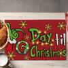 Weihnachts-Platzsets Baum-Muster Tischsets Hitzebeständige Leinen-Platzsets für Esszimmer- und Küchendekor für Festtagsmahlzeiten, Zusammenkünfte, Partytisch
