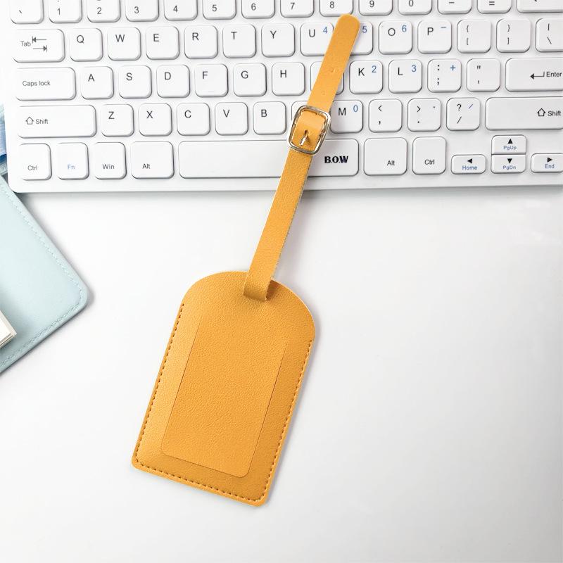 Winter 2022 Multicolor PU Leather Luggage Tag – Anti-Lost Boarding Info Tag for Suitcase