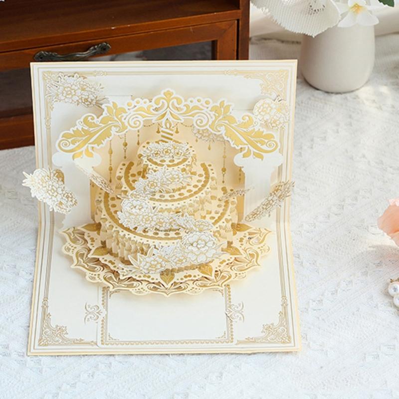 Artistic 3D Birthday Greeting Card Artistic Birthday Card Beautiful Celebration Card Suitable for Parties Birthday Use