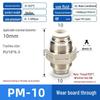 Trachea DurchgangsPanel Doppelkopf MPM Trennwand Pneumatisch Schnellkupplung 4/6/8/10/12/16 Verbinder