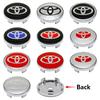 4 Stück 60mm Für Autoemblem Radnaben-Mittelkappe Abzeichen Abdeckungen Aufkleber Decals Styling Für Corolla RAV4 LEVIN Yaris C-HR Camry