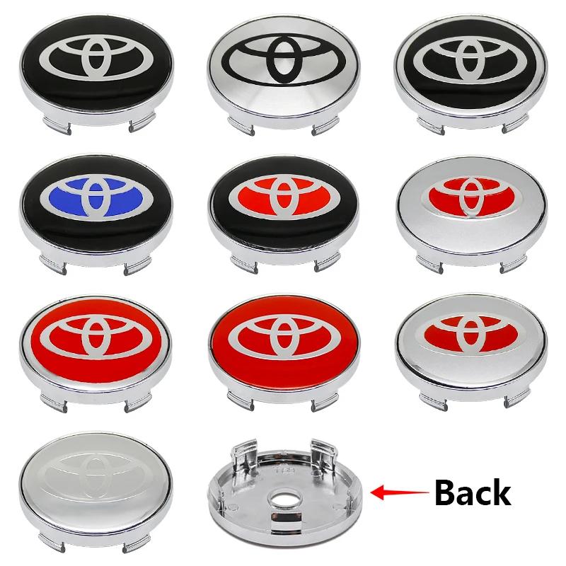 4 Stück 60mm Für Autoemblem Radnaben-Mittelkappe Abzeichen Abdeckungen Aufkleber Decals Styling Für Toyota Corolla RAV4 LEVIN Yaris C-HR Camry