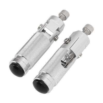 Universal Motorrad Klappbare Aluminiumlegierung Fußraste Pedal Ersatz FußstützeSilber