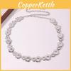 Sweet Floral Butterfly Metal Waist Chain With Hook Closure For Ladies