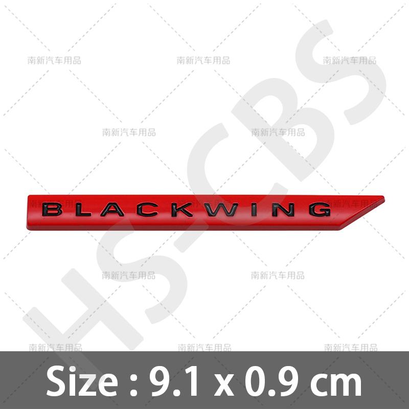1Pc 3D Metal BLACK WING Badge Rear Trunk Emblem Decal Auto Body Door Fender Logo Tailgate Car Stickers Styling Accessories