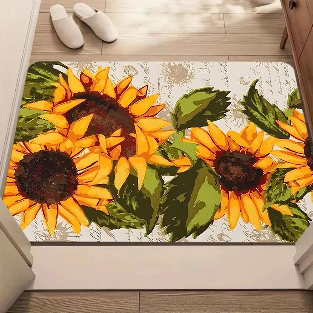 

Summer Spring Sunflower Field Welcome Rug Doormat for Living Room Decor Hallway Balcony Floor Mats Sofa Foot Mat Nonslip Mat 40x60cm