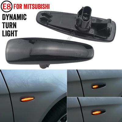 BINGWFPT Sequential Blink Amber LED Side Marker Light For Mitsubishi Lancer Evo X Mirage Outlander Sport,Replace Sidemarkers