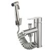 304 Stainless Steel Pull-up Dual-purpose Washbasin Hot and Cold Faucet Bathroom Cabinet Basin Multifunctional Faucet for Household Use
