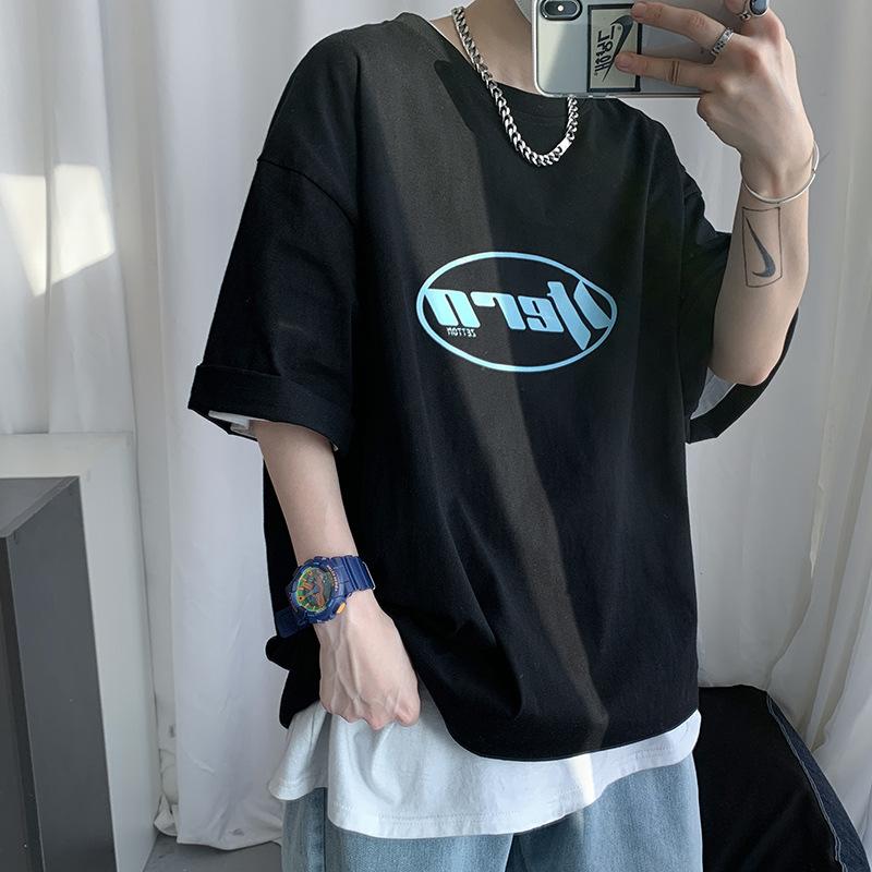 Camiseta casual de parches para hombre Cool Letter camisetas de cuello  redondo con estampado camisetas de manga corta summer camisetas de hip hop  comprar a buen precio — entrega gratuita, reseñas reales