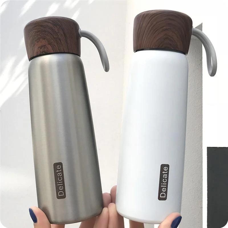 500ml Practical Stainless Steel Water Bottle Suitable Sport Fitness Vacuum Water Cups Portable Go School Student Drinking Bottle
